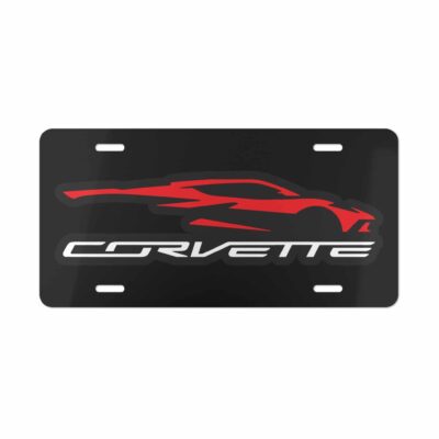 Corvette C8 Silhouette License Plate
