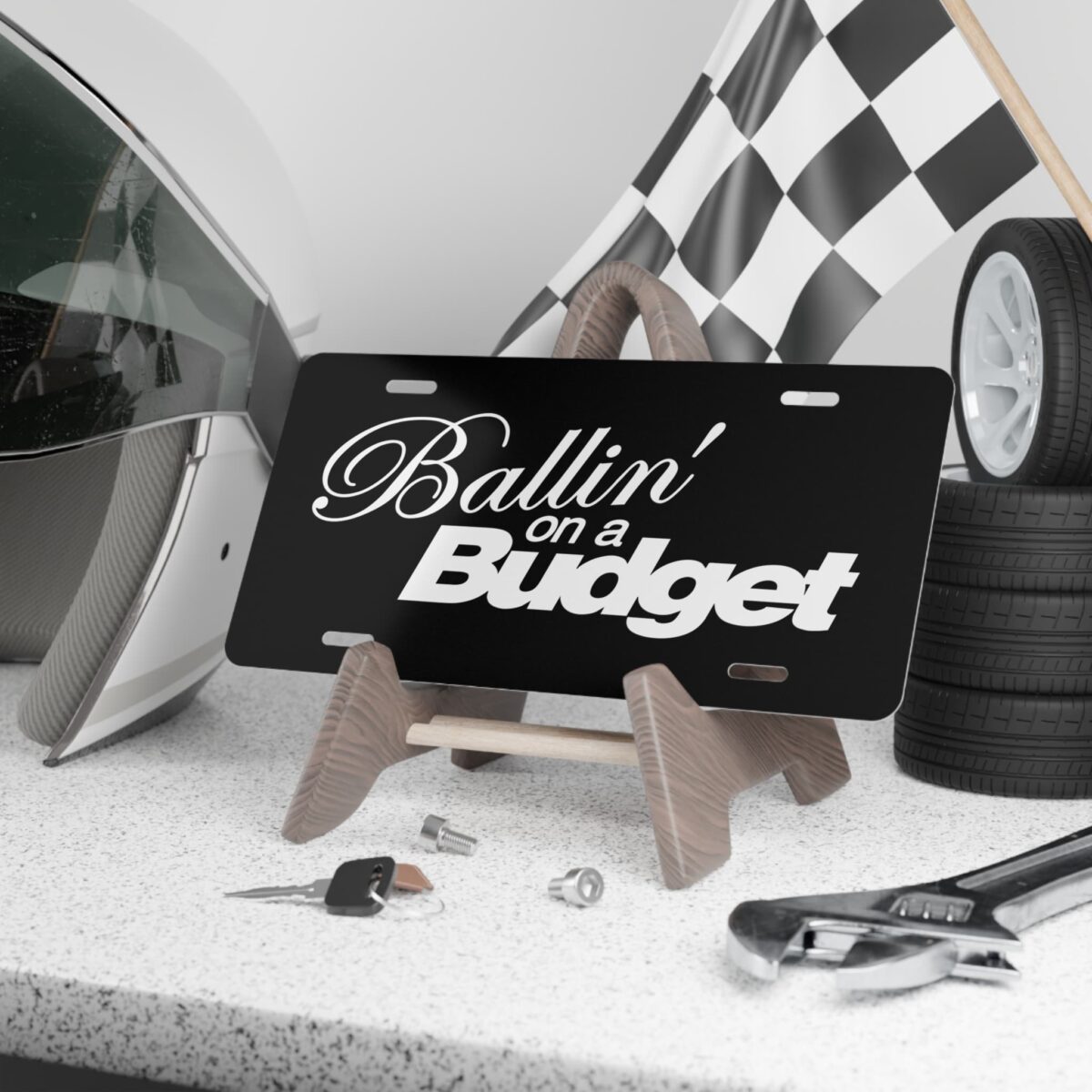 Ballin On A Budget License Plate