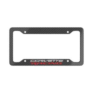 Corvette Racing Carbon Fiber Aluminum License Plate Frame