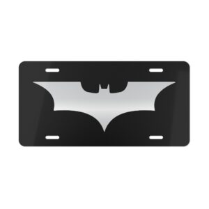 Batman Black Silver License Plate