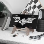 Corvette Batman Silver License Plate