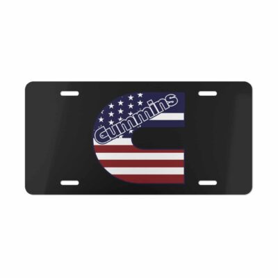 Cummins American Flag License Plate