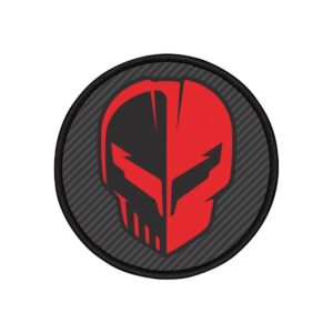 Corvette C8 Jake Skull Iron-On Patch