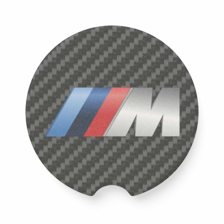 BMW M Series Carbon Fiber Soapstone Car Coaster