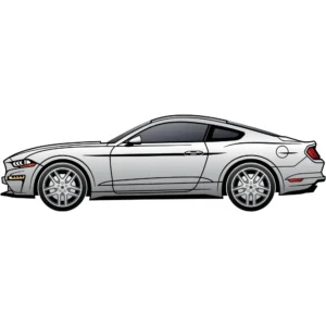 2020 Ford Mustang Silhouette Decal