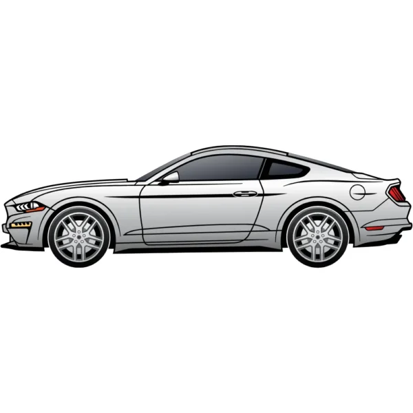 2020 Ford Mustang Silhouette Decal