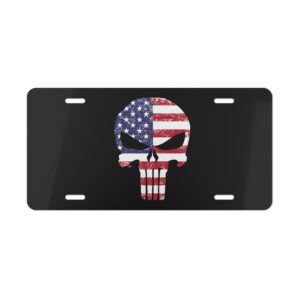 American Flag Punisher License Plate
