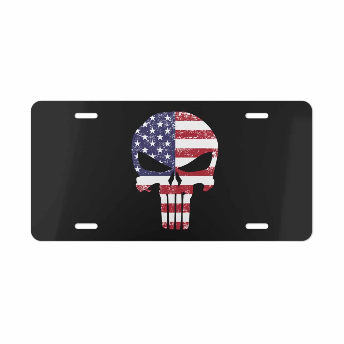 American Flag Punisher License Plate