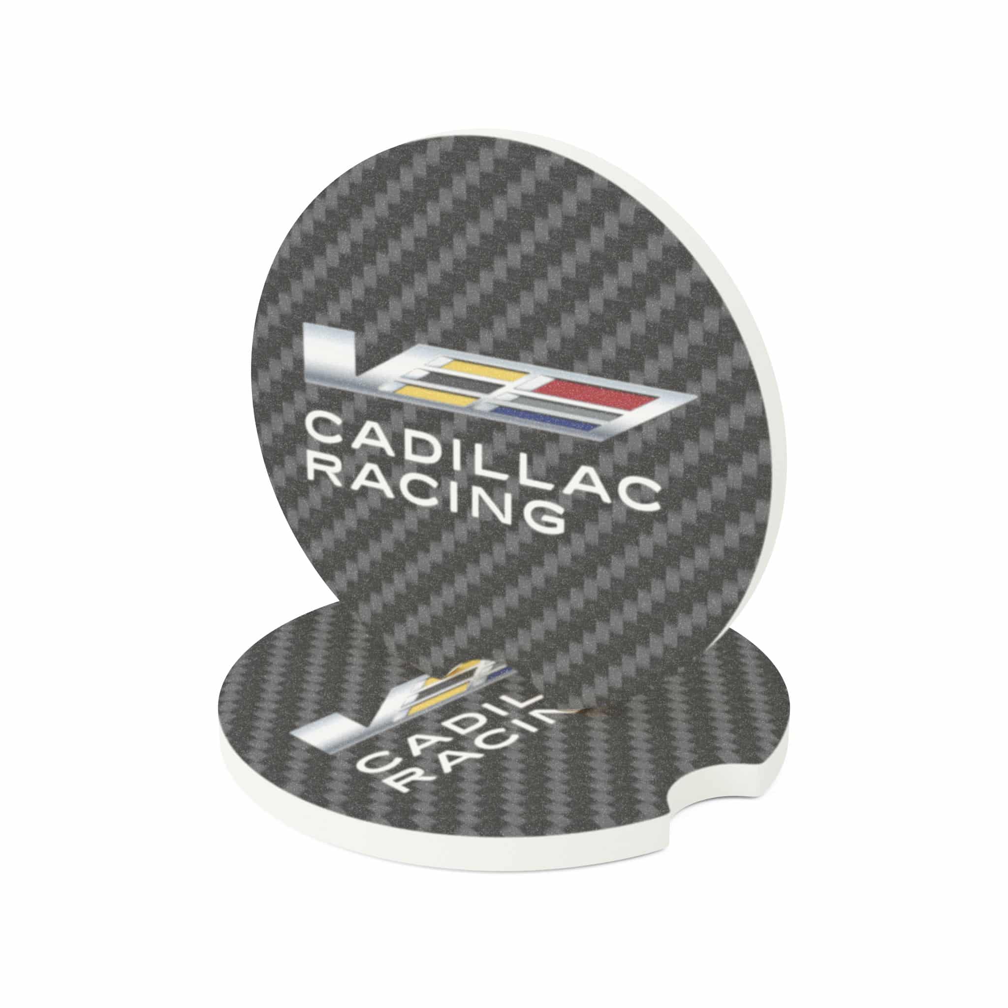 Cadillac V Racing Carbon Fiber Soapstone Car Coaster