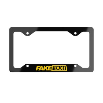 Fake Taxi Metal License Plate Frame
