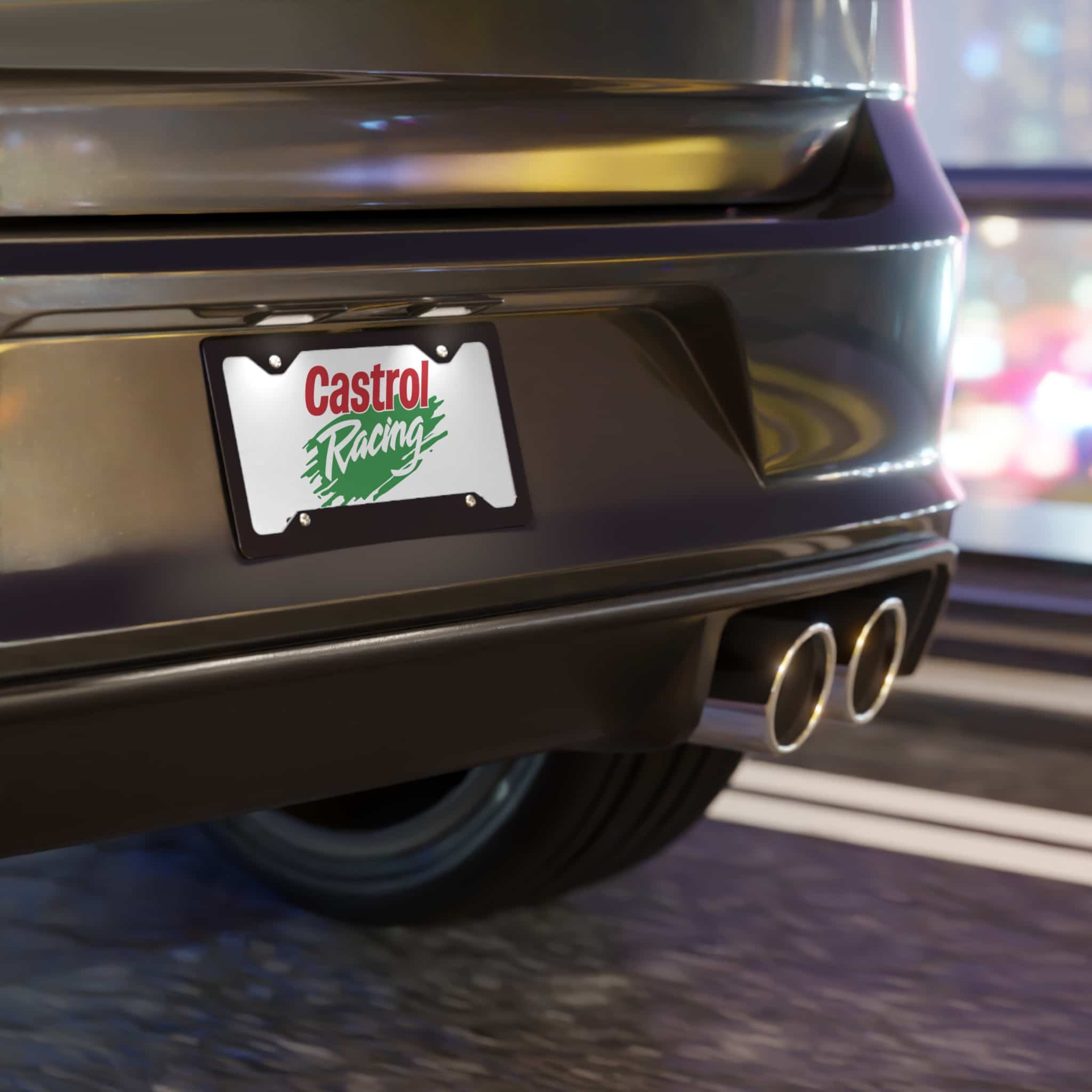 Castrol Racing License Plate