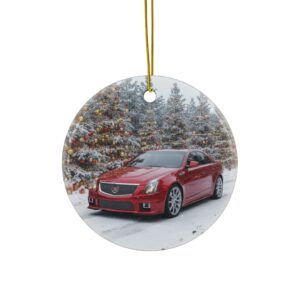 Cadillac CTS-V V2 Ceramic Christmas Ornament