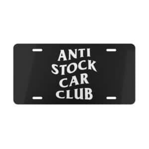 Anti Stock Car Club License Plate
