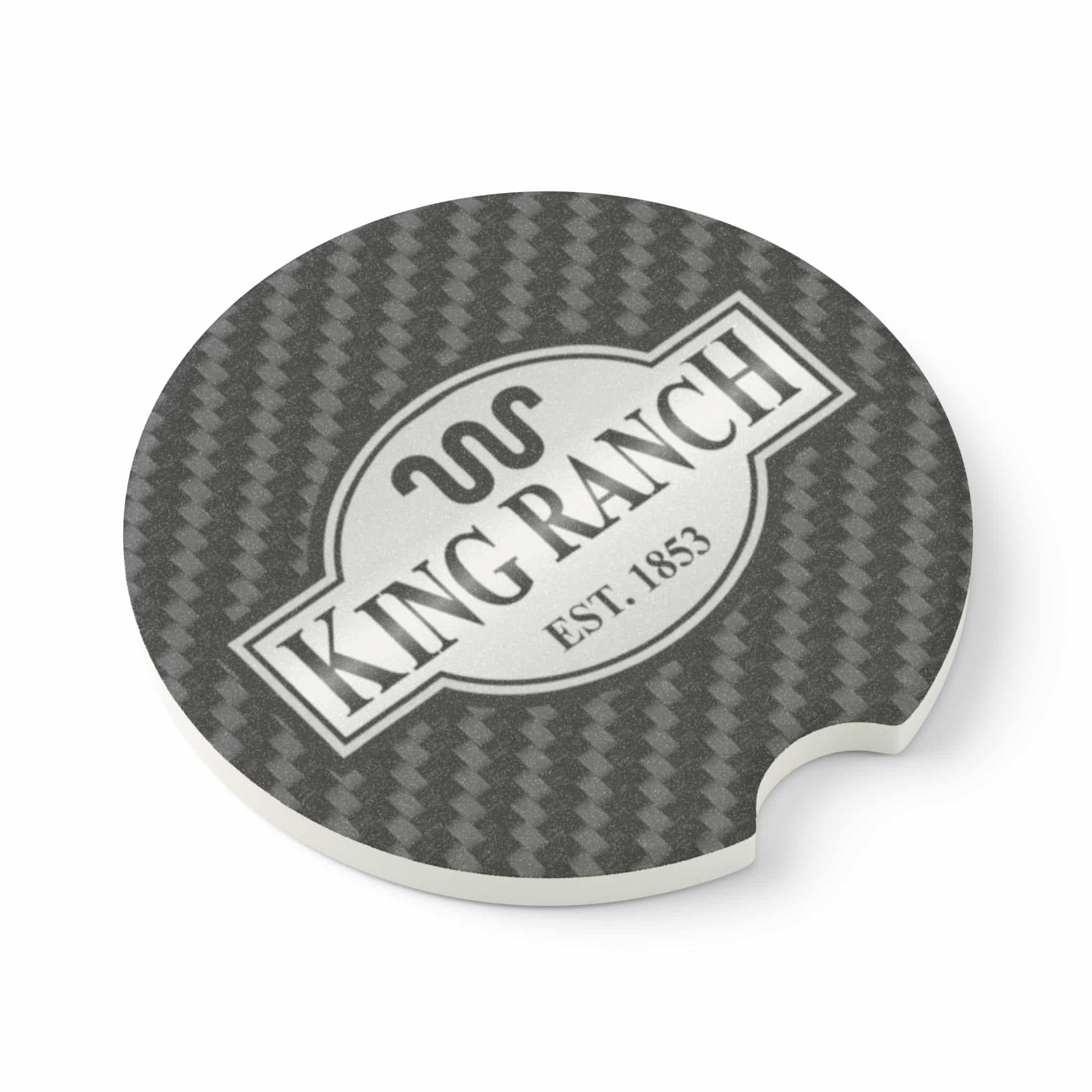 King Ranch Carbon Fiber Soapstone Car Coaster