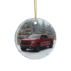 Chevy ZR2 Ceramic Christmas Ornament