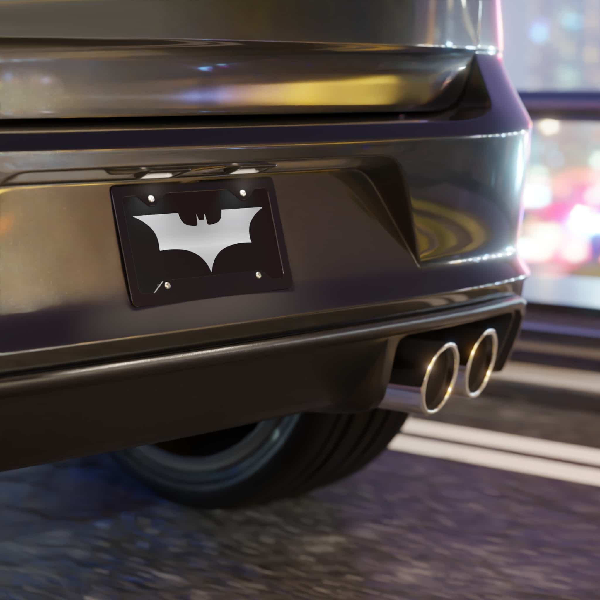 Batman Black Silver License Plate