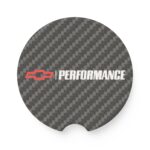 Chevy Performance Carbon Fiber Soapstone Car Coaster