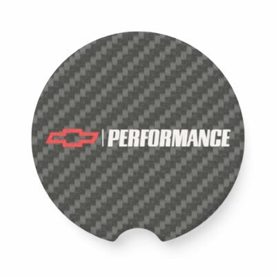 Chevy Performance Carbon Fiber Soapstone Car Coaster