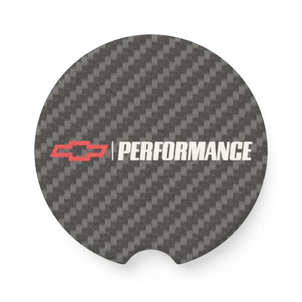 Chevy Performance Carbon Fiber Soapstone Car Coaster