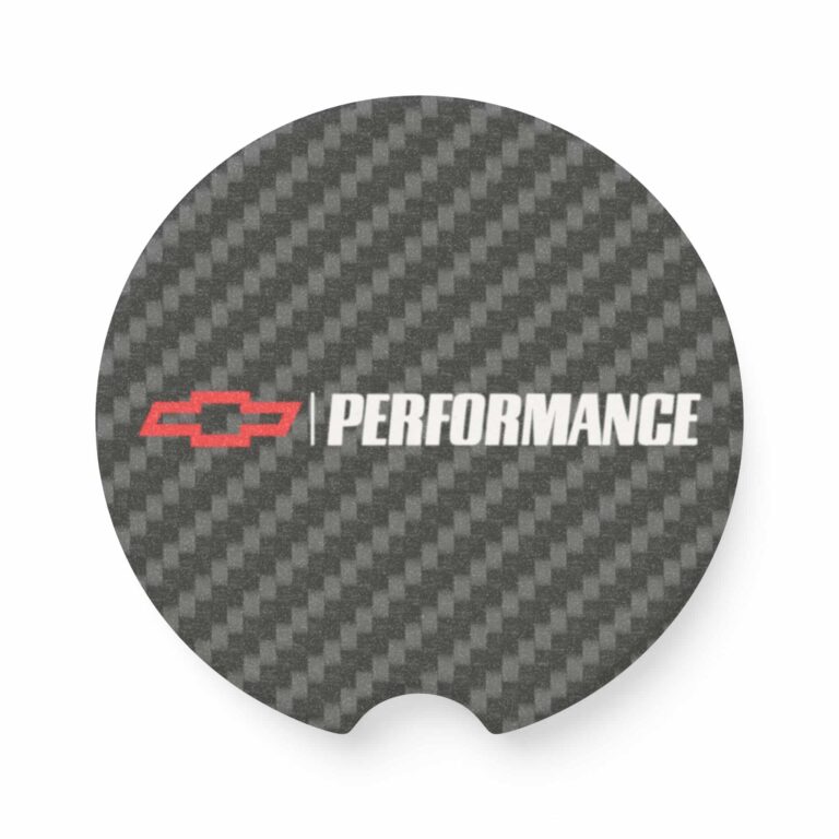 Chevy Performance Carbon Fiber Soapstone Car Coaster