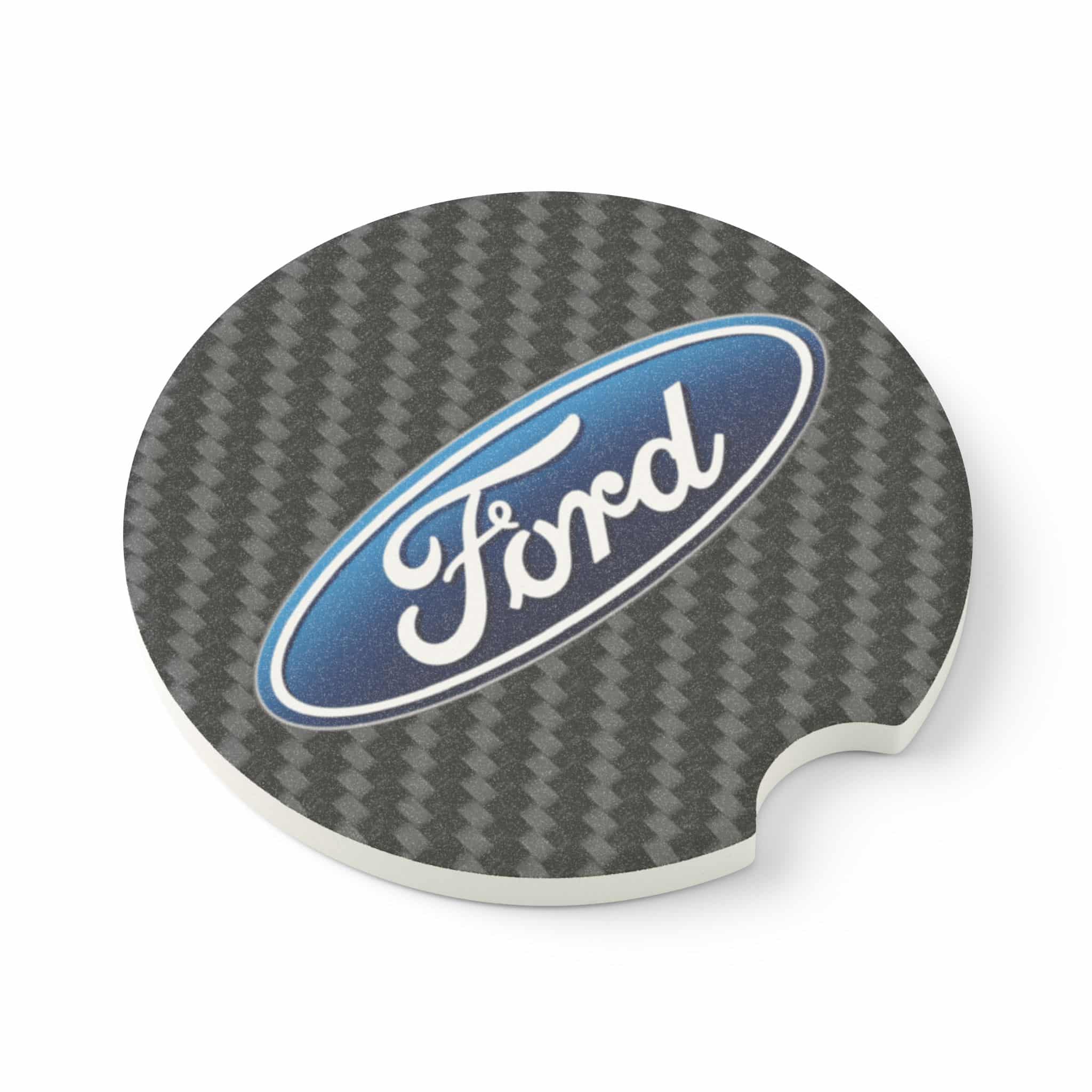 Ford Soapstone Carbon Fiber Car Coaster