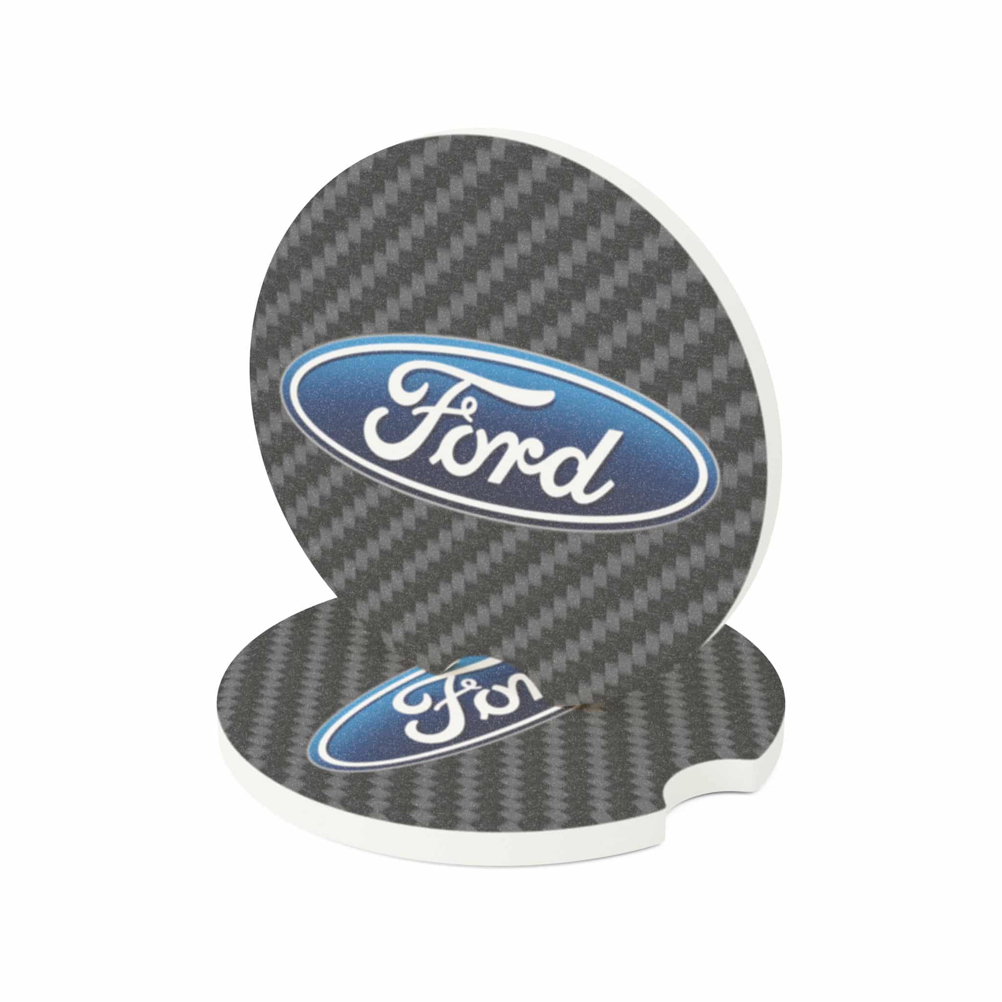 Ford Soapstone Carbon Fiber Car Coaster