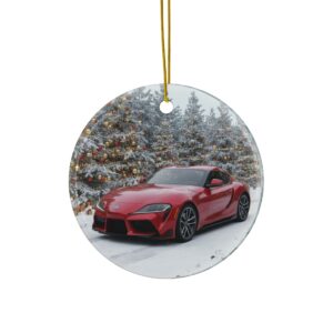 Toyota GR Supra Ceramic Christmas Ornament