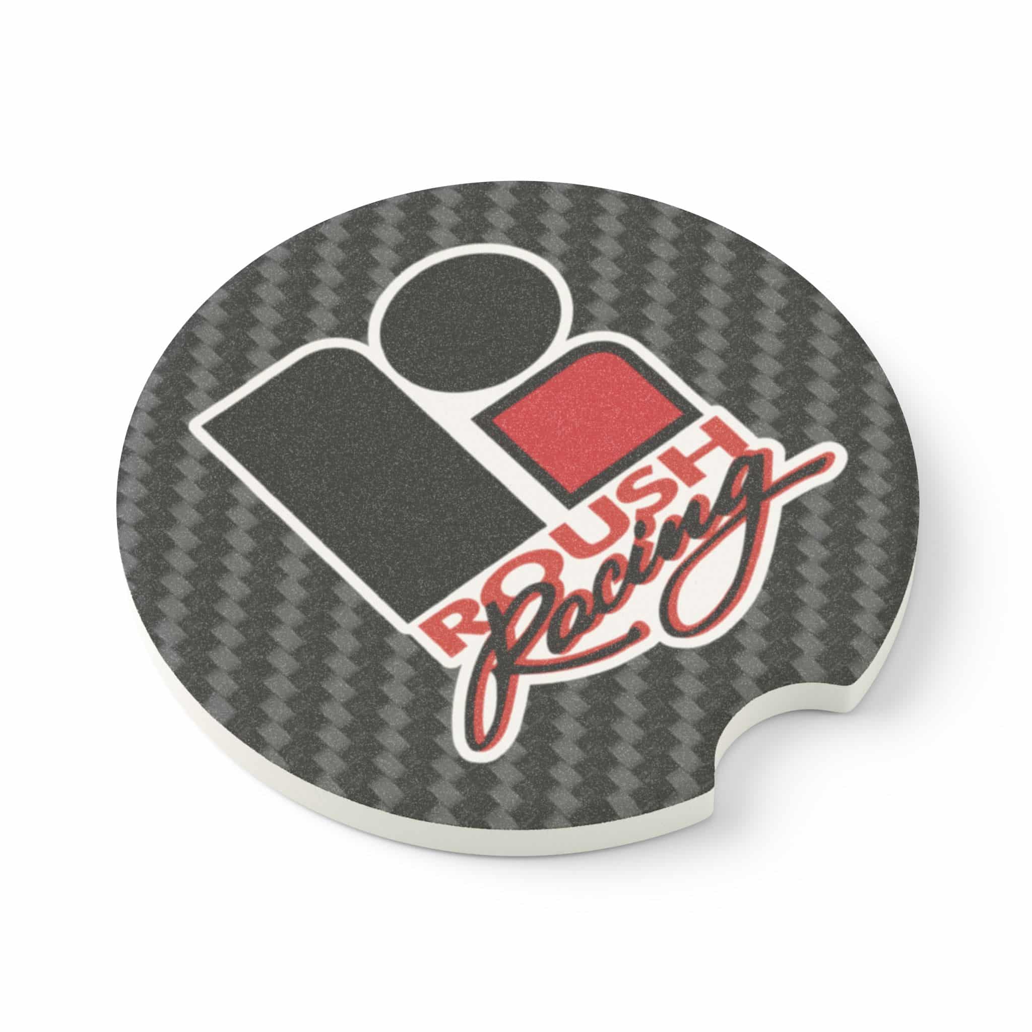 Roush Racing Carbon Fiber Soapstone Car Coaster