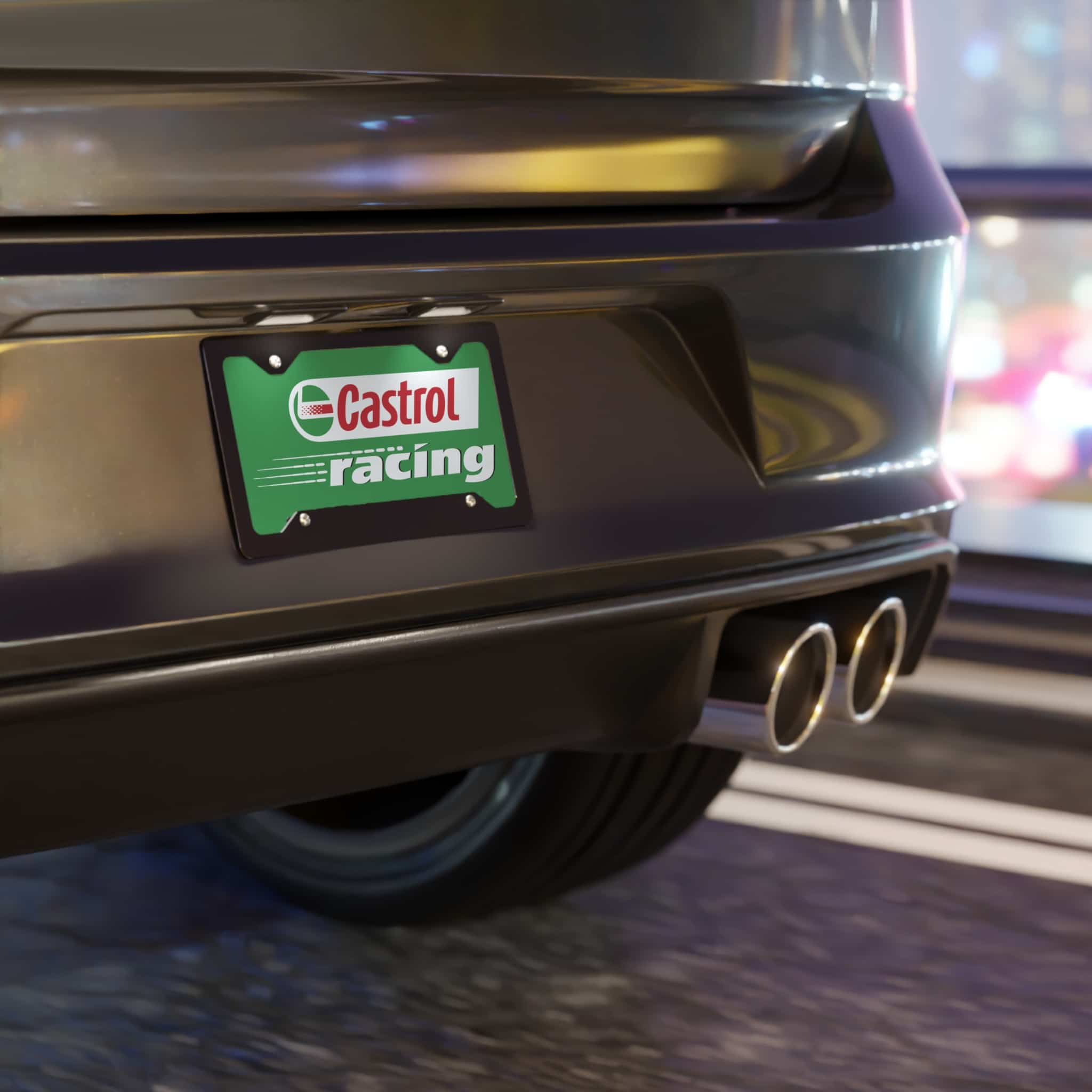 Castrol Racing License Plate