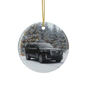 Cadillac Escalade Ceramic Christmas Ornament