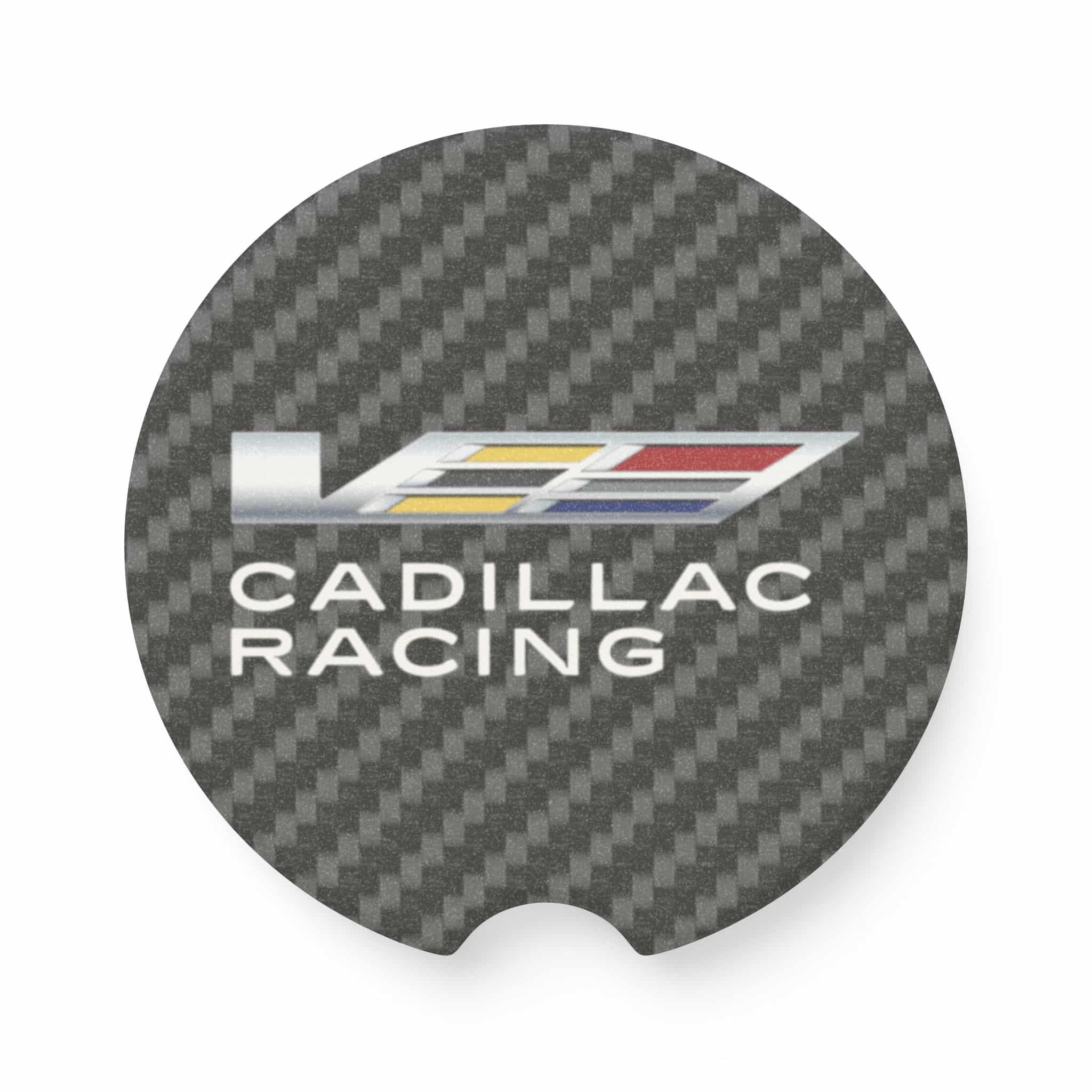 Cadillac V Racing Carbon Fiber Soapstone Car Coaster