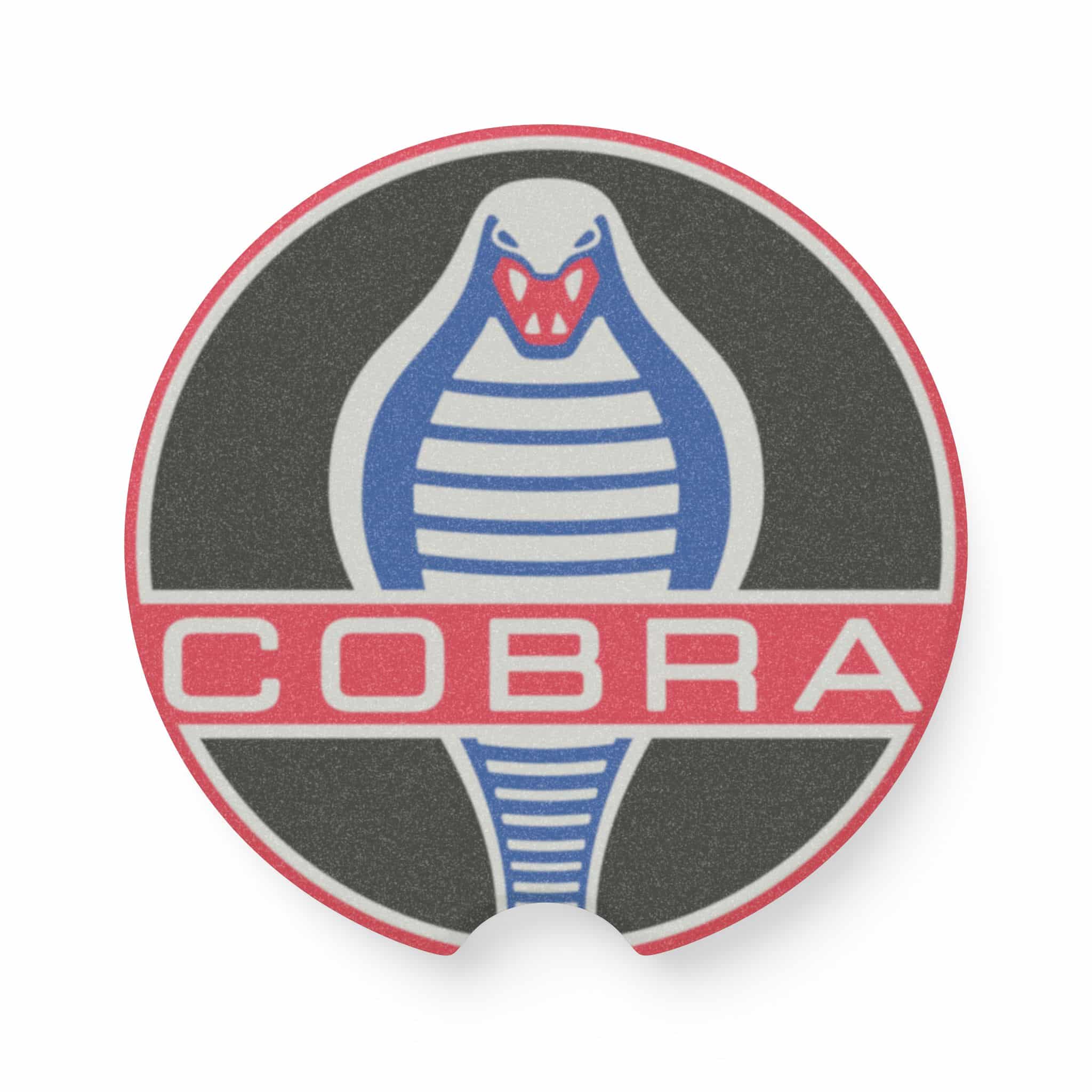 Mustang Cobra Carbon Fiber Soapstone Car Coaster