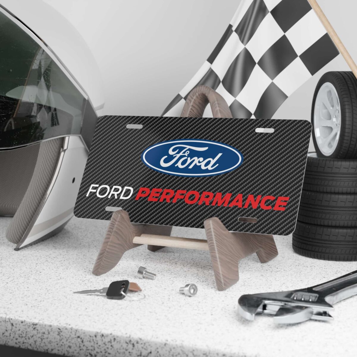 Ford Performance Carbon Fiber License Plate Style 2
