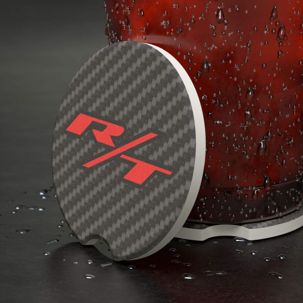 Dodge R/T Carbon Fiber Soapstone Car Coaster