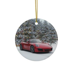 Porsche 911 Ceramic Christmas Ornament