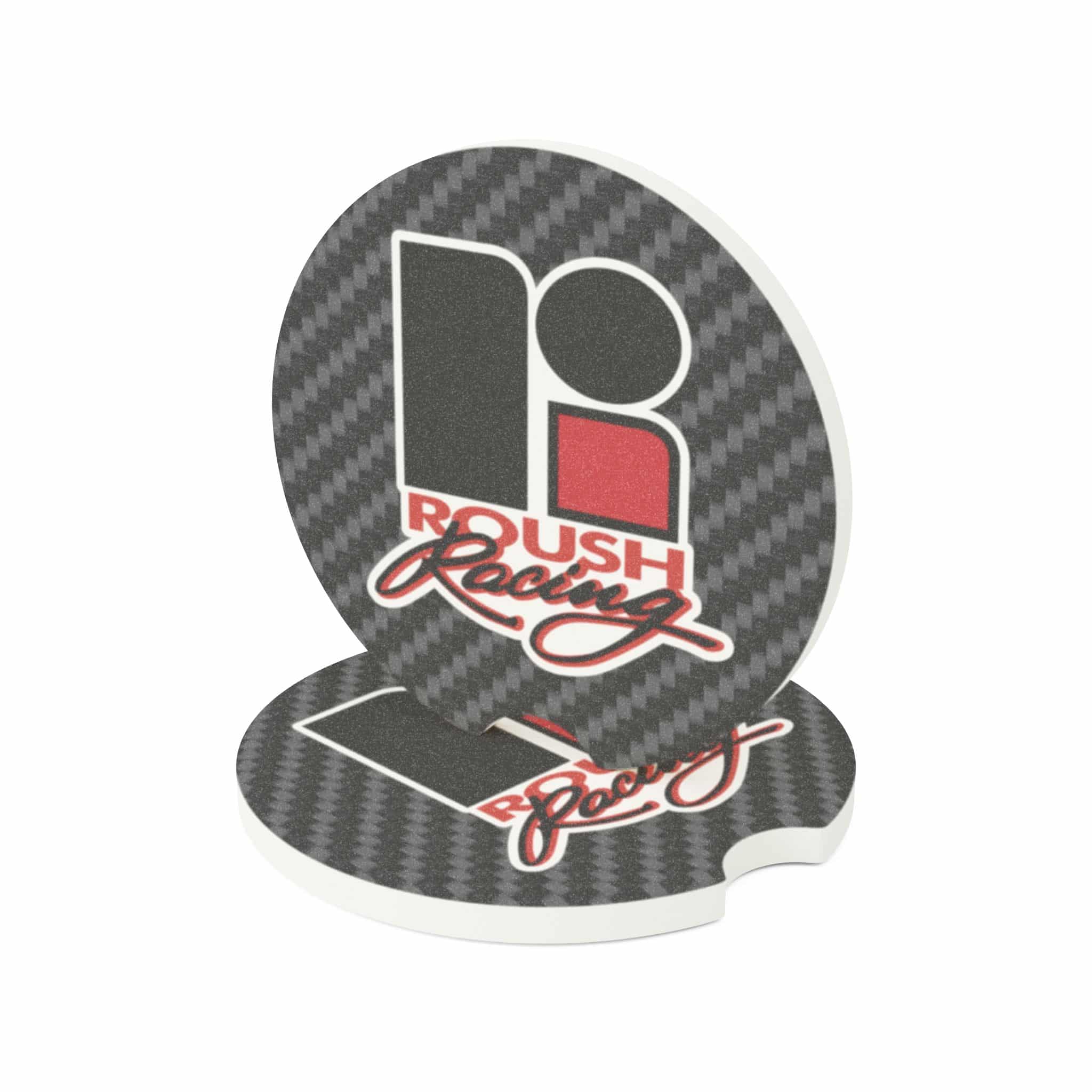 Roush Racing Carbon Fiber Soapstone Car Coaster