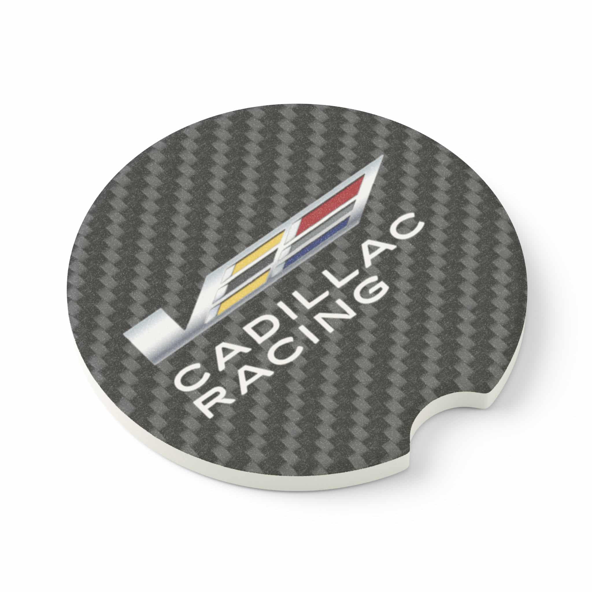 Cadillac V Racing Carbon Fiber Soapstone Car Coaster