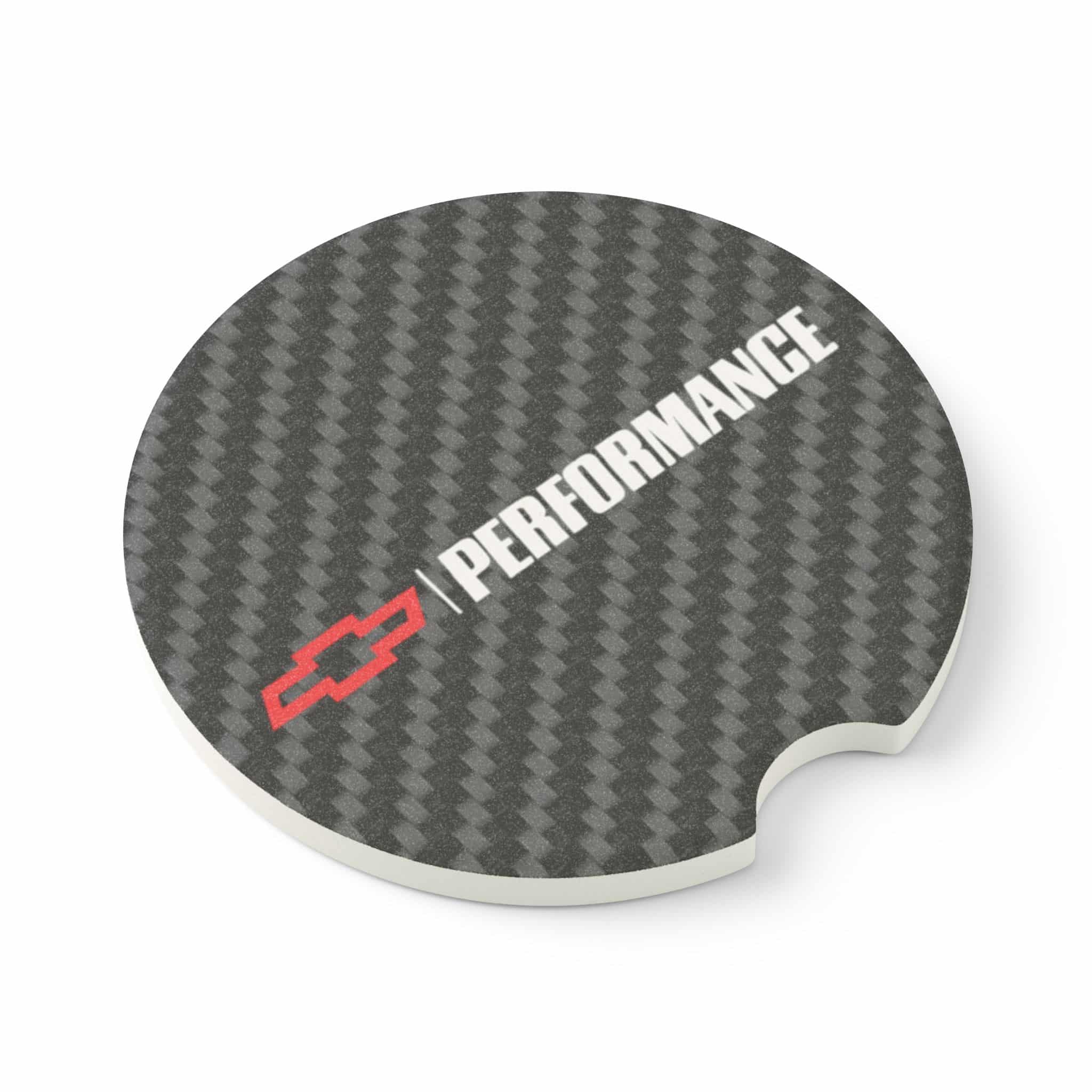 Chevy Performance Carbon Fiber Soapstone Car Coaster