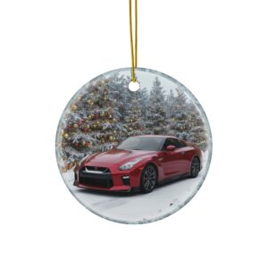 Nissan GTR Ceramic Christmas Ornament