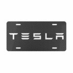 Tesla Carbon Fiber License Plate