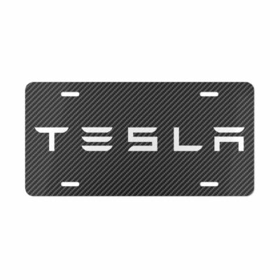 Tesla Carbon Fiber License Plate