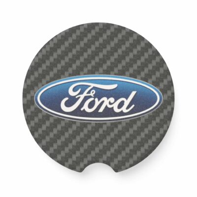 Ford Soapstone Carbon Fiber Car Coaster