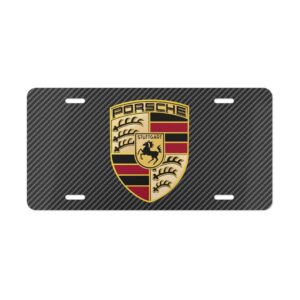 Porsche Carbon Fiber License Plate