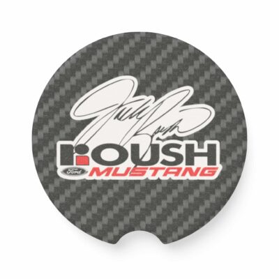 Jack Roush Mustang Carbon Fiber Soapstone Car Coaster