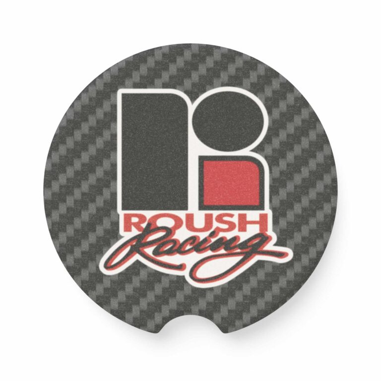Roush Racing Carbon Fiber Soapstone Car Coaster