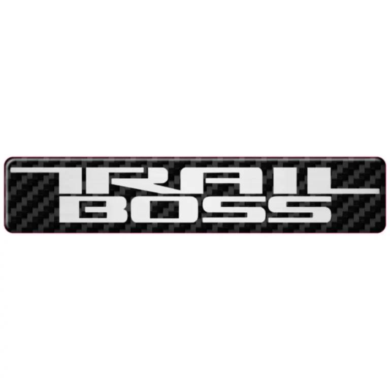 Chevy Trail Boss Silver Carbon Fiber Badge