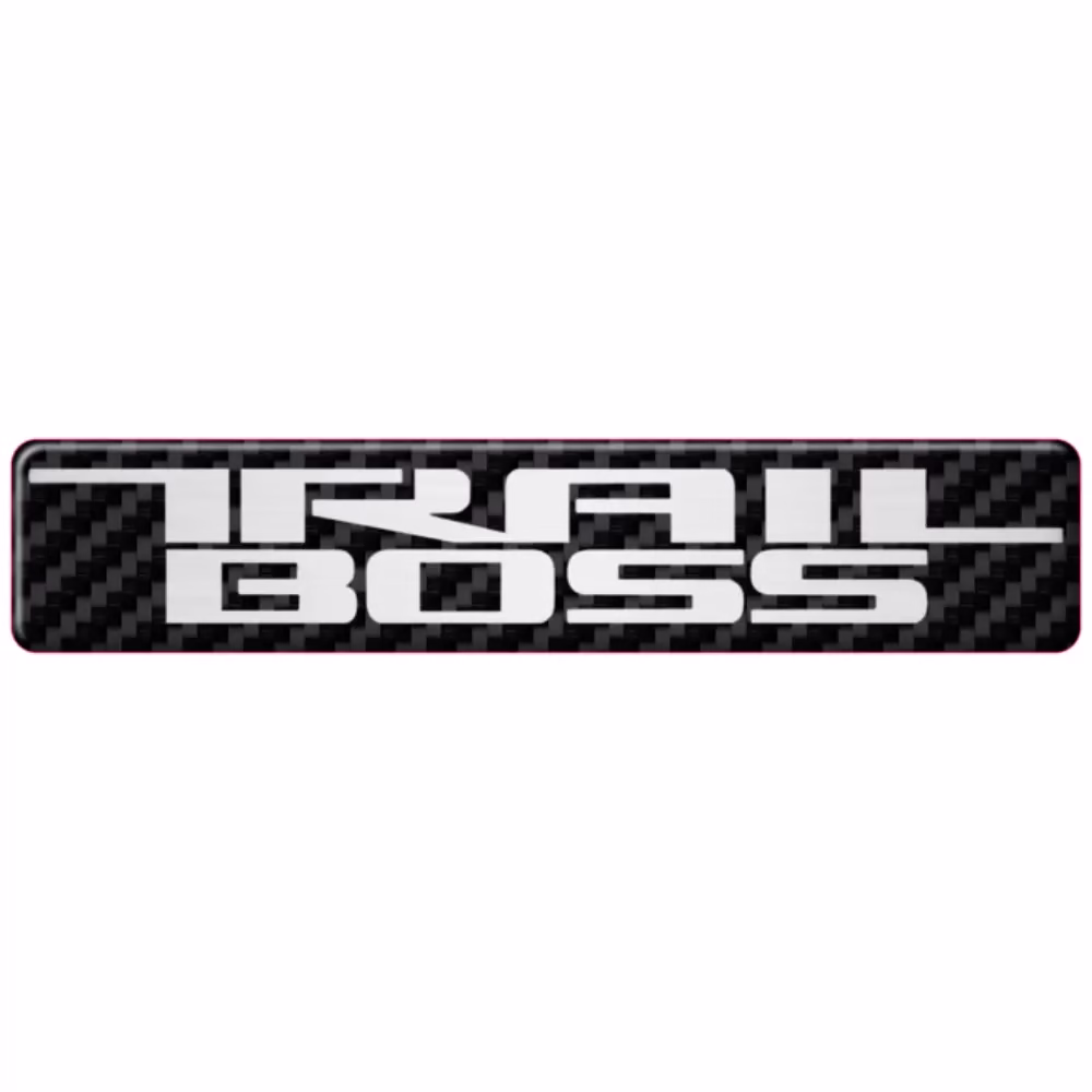 Chevy Trail Boss Silver Carbon Fiber Badge