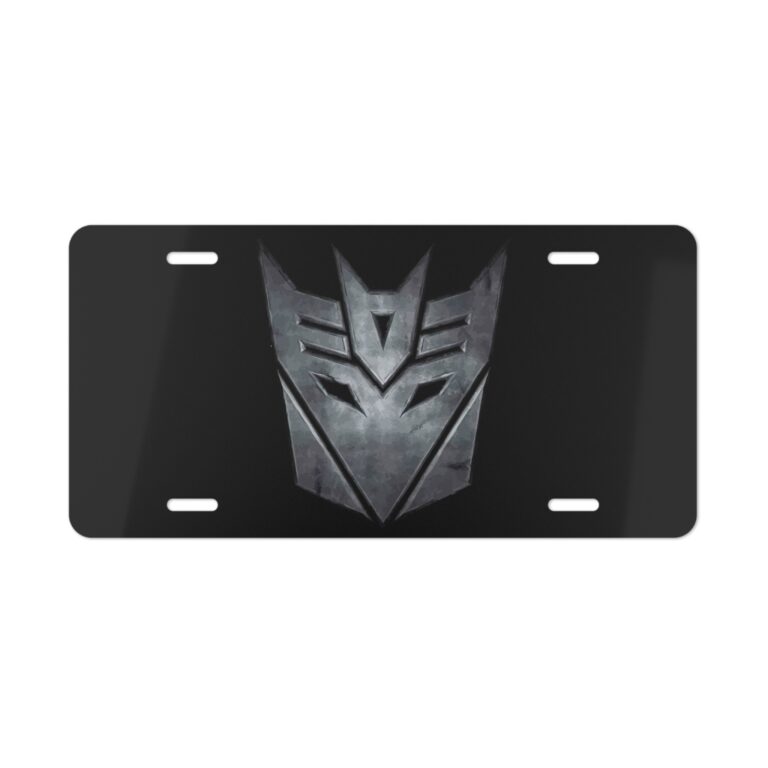 Decepticon Transformers License Plate