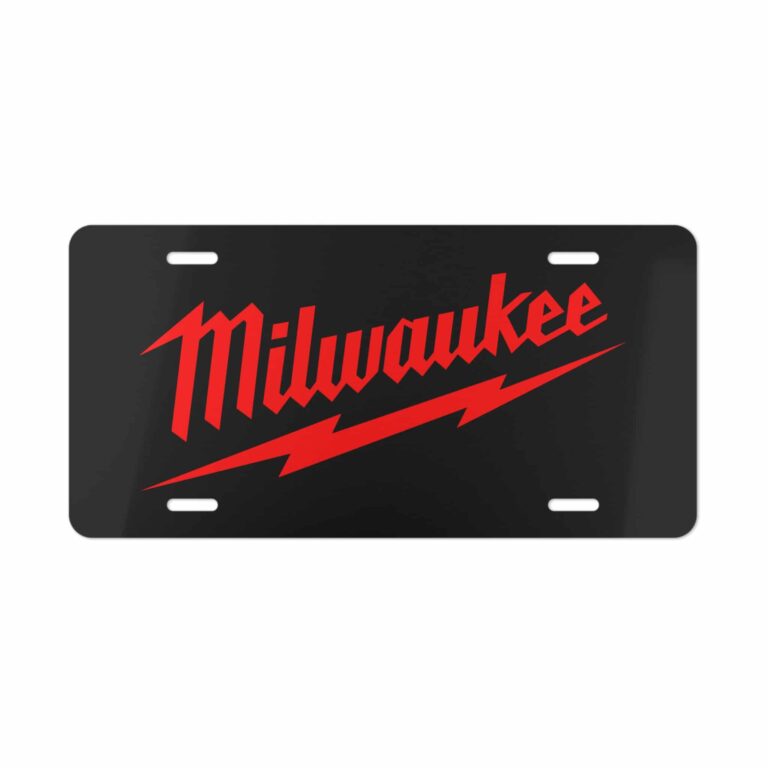 Milwaukee Tools Red/Black License Plate