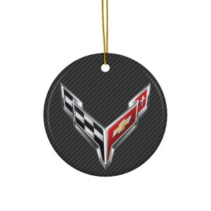 Corvette C8 Carbon Fiber Ceramic Ornament